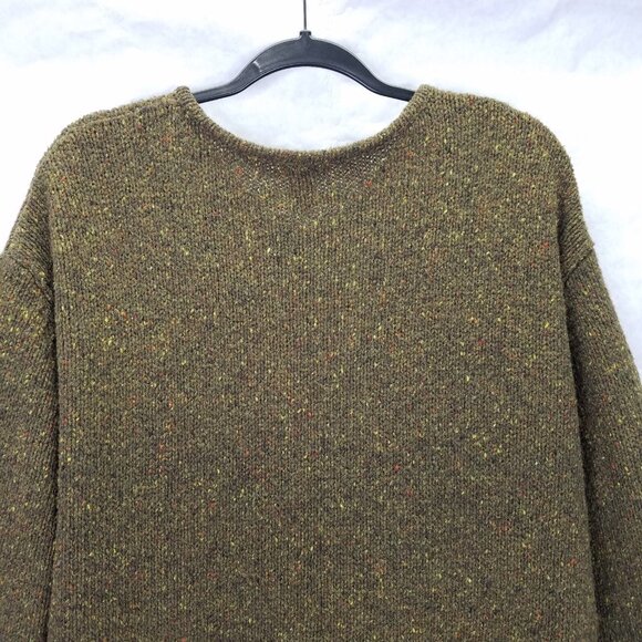 Sundance Full Zip Sweater Women's S Speckled Green Lambs Wool Cardigan Oversized - Picture 11 of 16